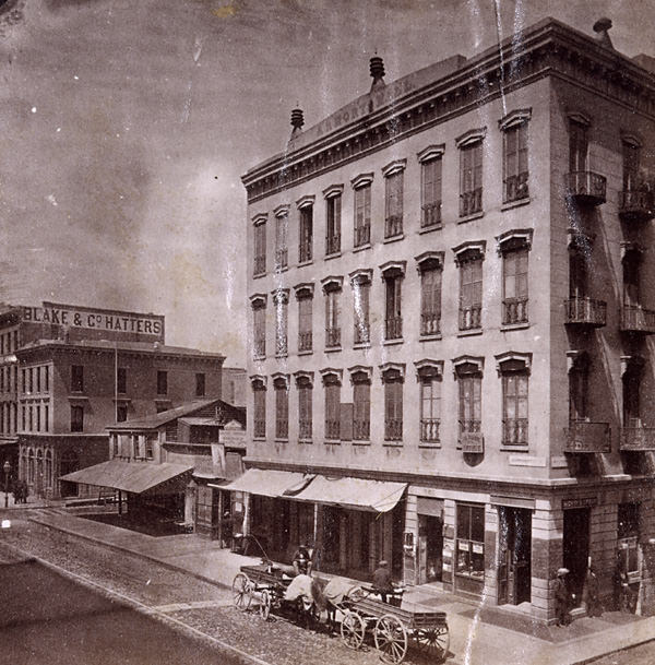 East side of Montgomery St., From Commercial to Sacramento street, 1860