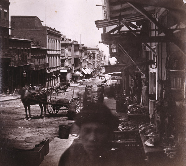 View among the Chinese on Sacramento Street, 1860