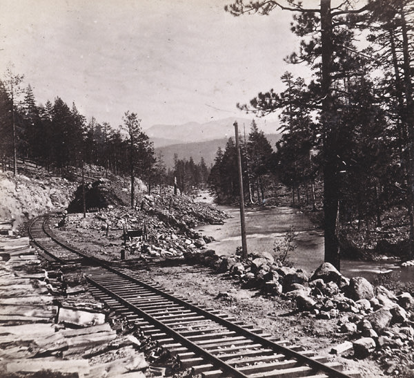 Truckee River, looking towards Eastern Summit. 135 Miles from Sacramento, 1860