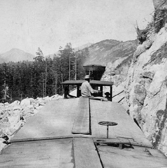 Cement Ridge Old Man Mountain in distance, 1860s,