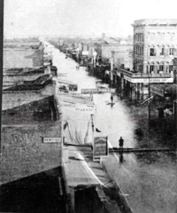 Sacramento, J Street east from 3rd Street, 1862