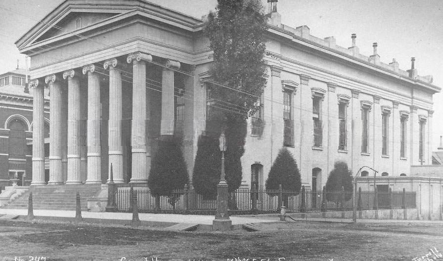 View of the Courthouse located on the northwest corner of 7th and I Streets, 1865