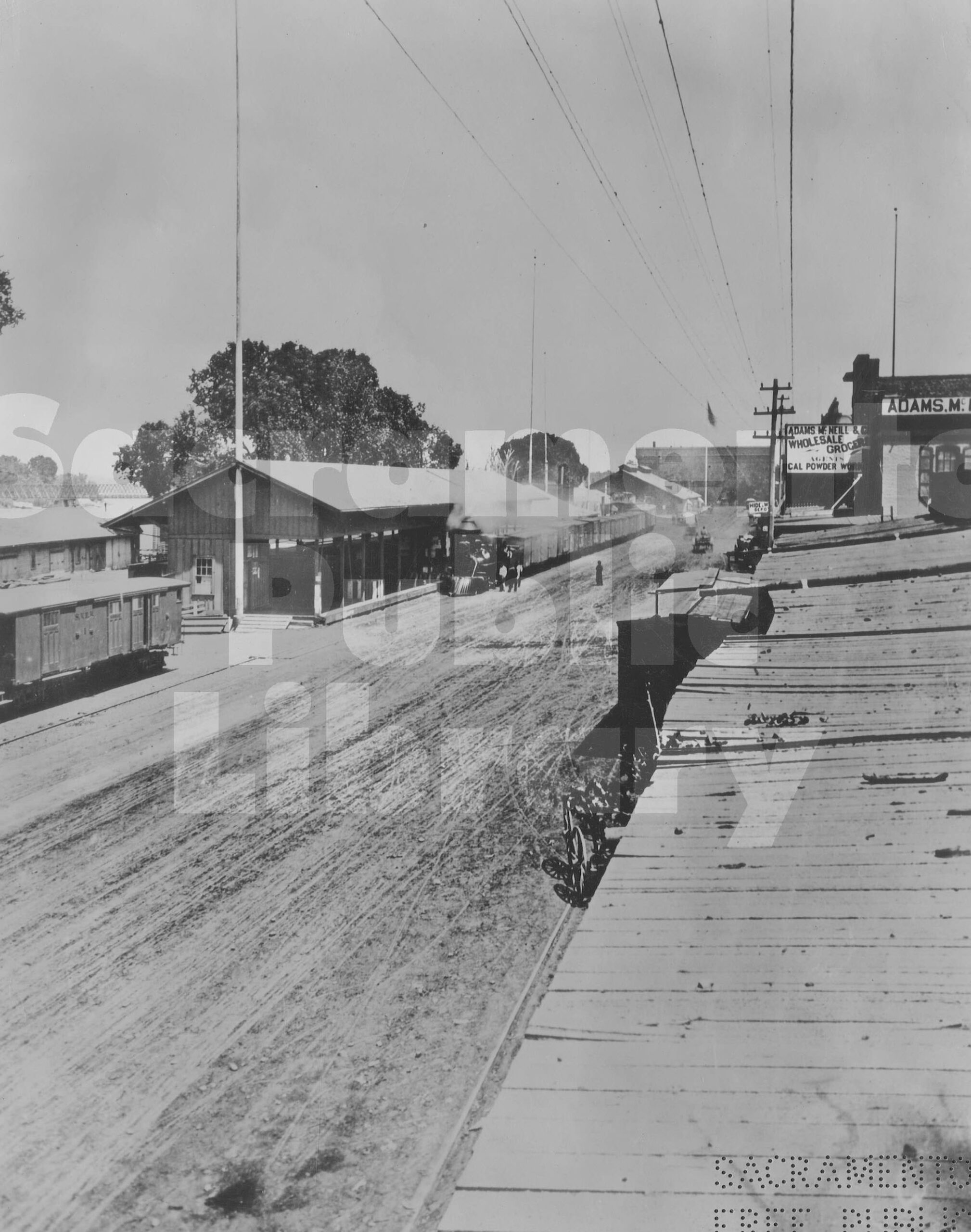 Sacramento Valley Railroad and Central Pacific Railroad Buildings, 1863