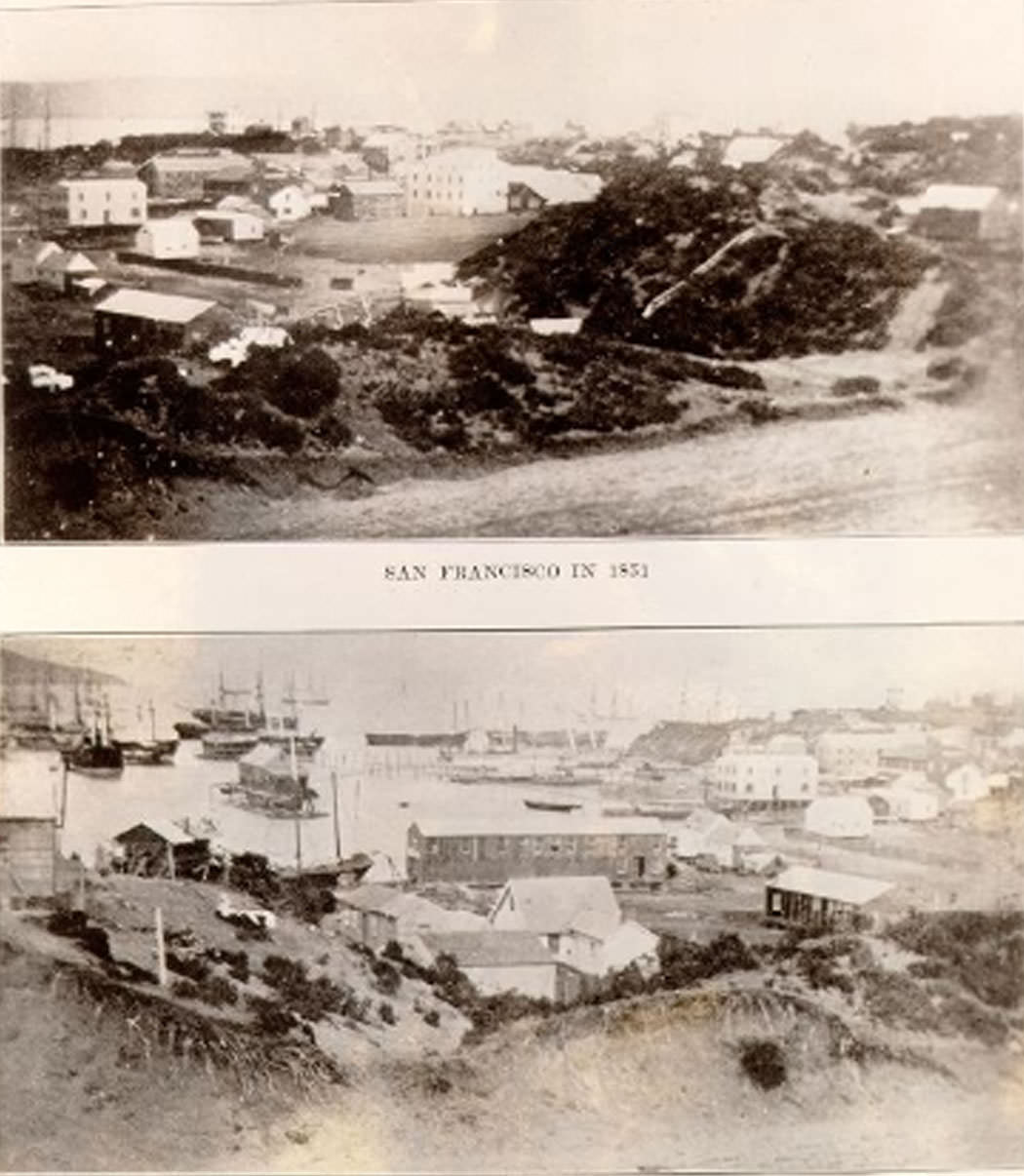San Francisco in 1851; Yerba Buena Cove in 1851
