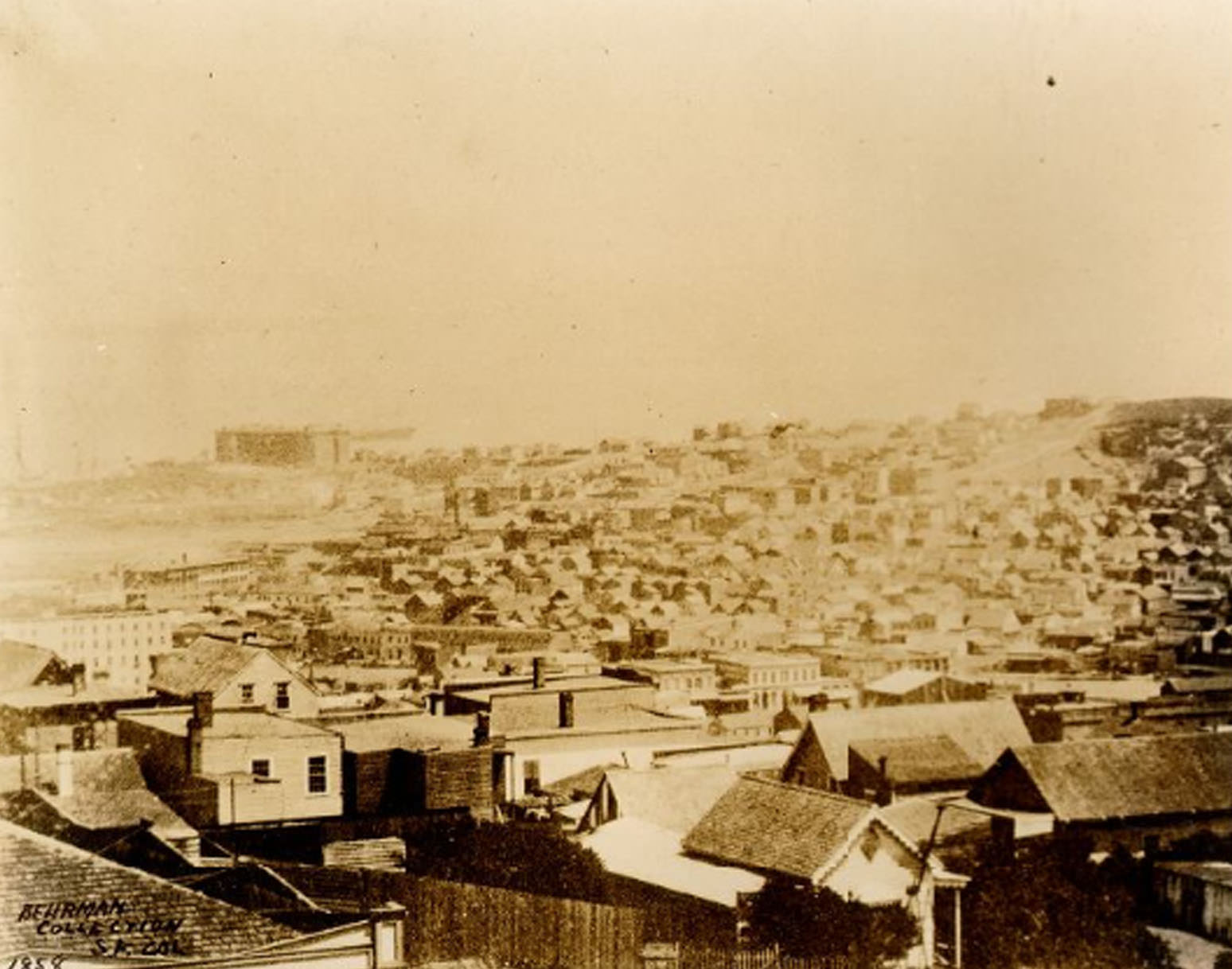View from Sacramento and Taylor streets, 1858