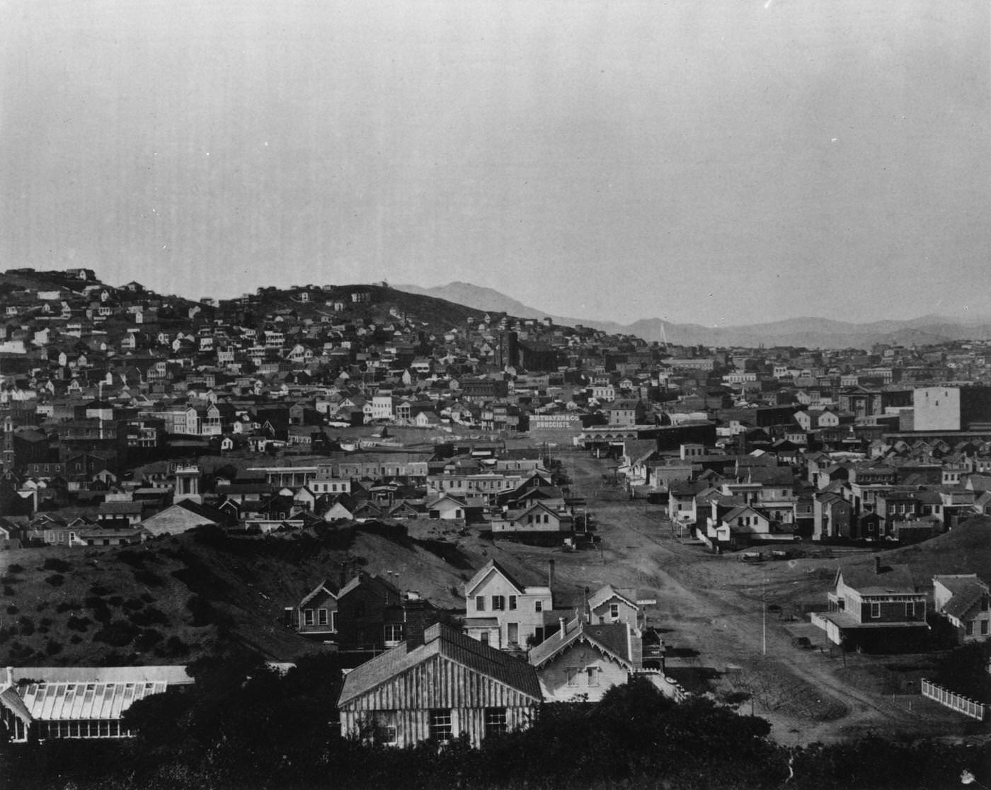 A view of San Francisco from Harrison Street, 1855