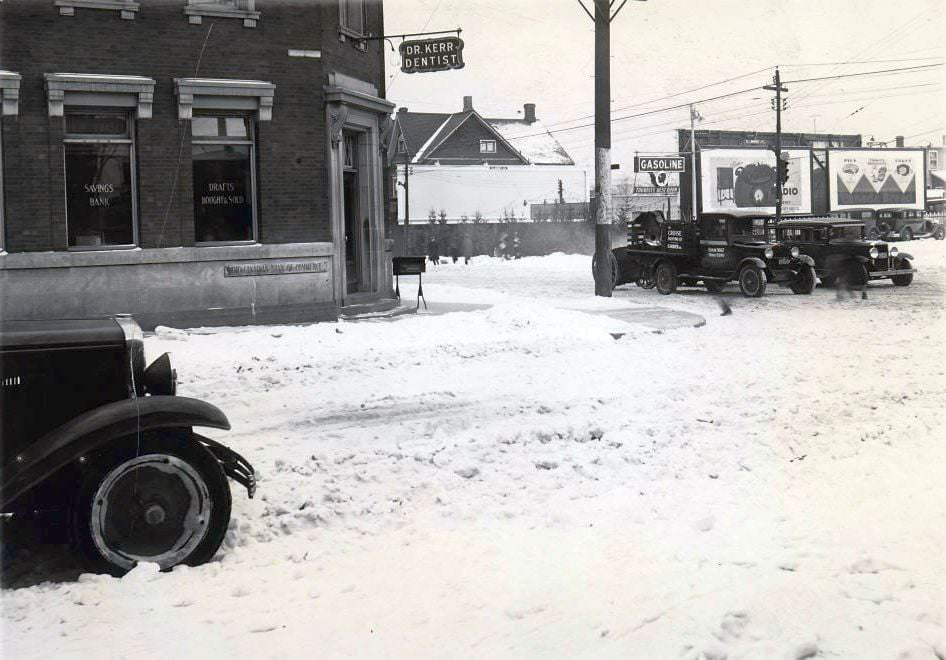 Greenwood & Danforth looking southeast, 1930