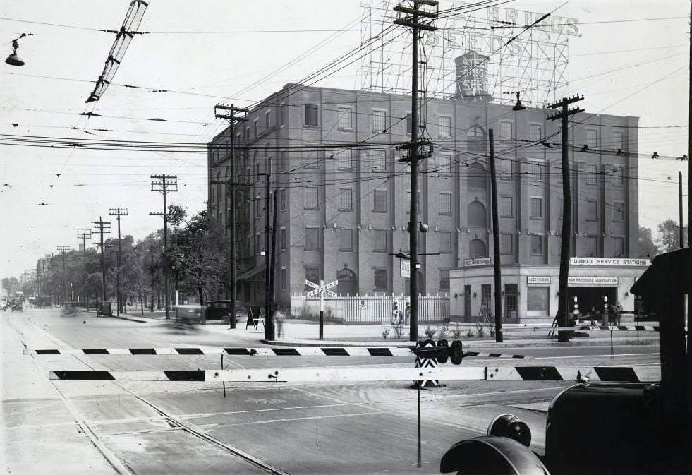 Spadina & Front looking northeast, 1930