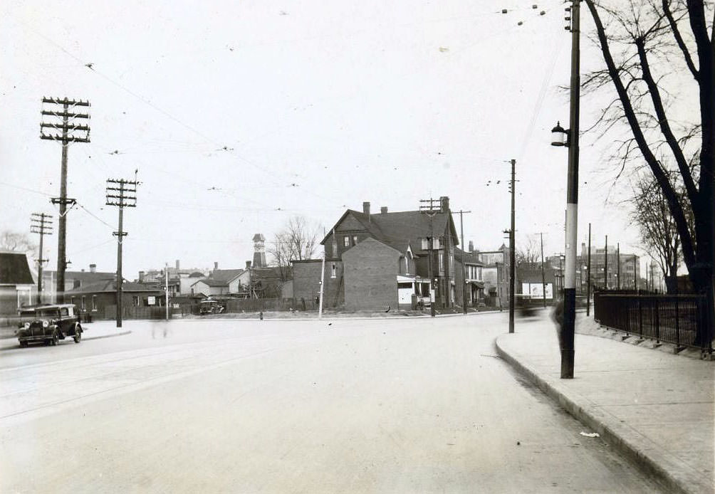 Davenport & Bay looking southeast, 1930