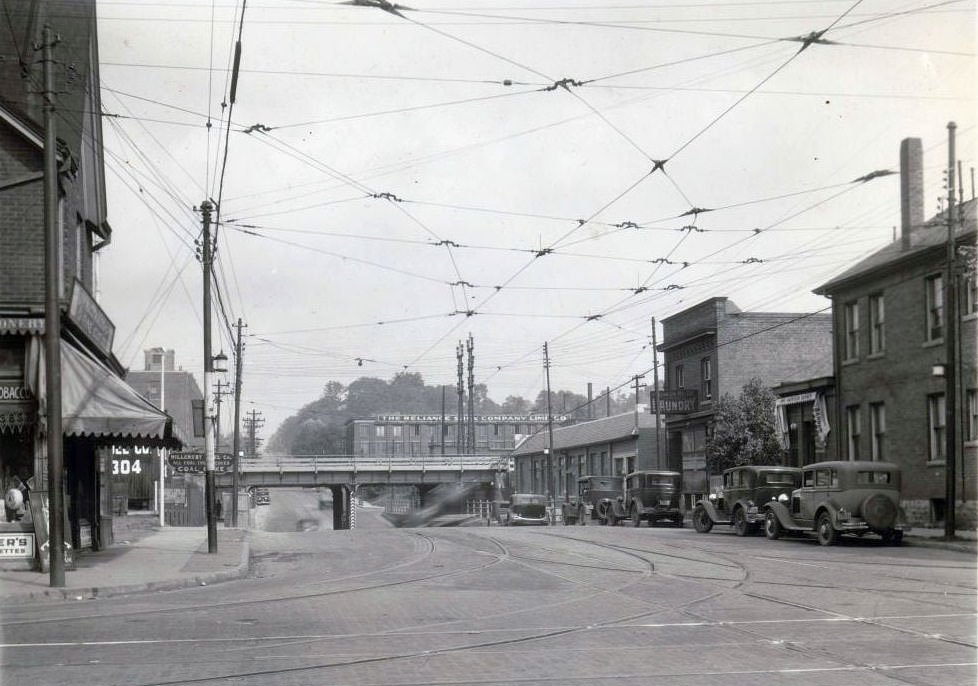 Looking north on Bathurst Street from Dupont Street, 1930