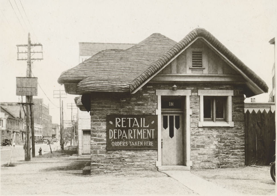 This hobbit looking building was part of the Kormann's Beverages Limited manufacturing complex, Sherbourne Street, east side, south of Queen Street East, 1931