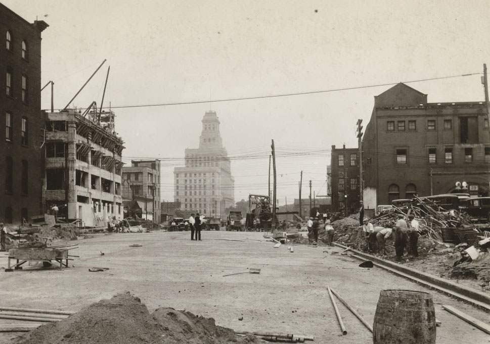 University Avenue from south of Queen Street West looking north, 1931