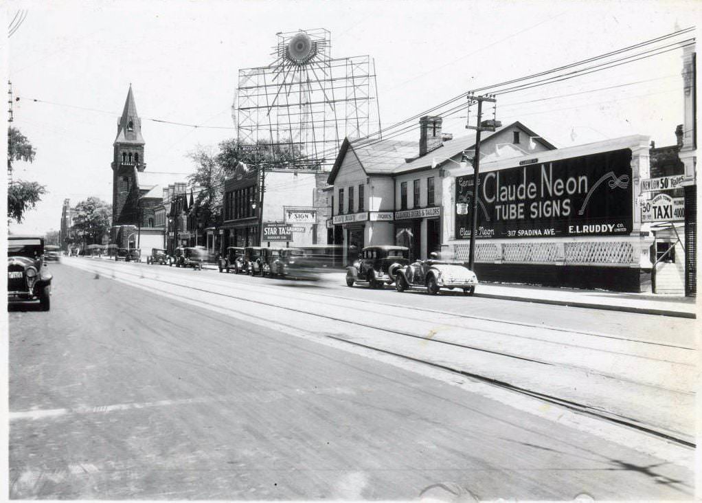 Bloor Street East, east of Yonge Street. View is looking south-east, 1933