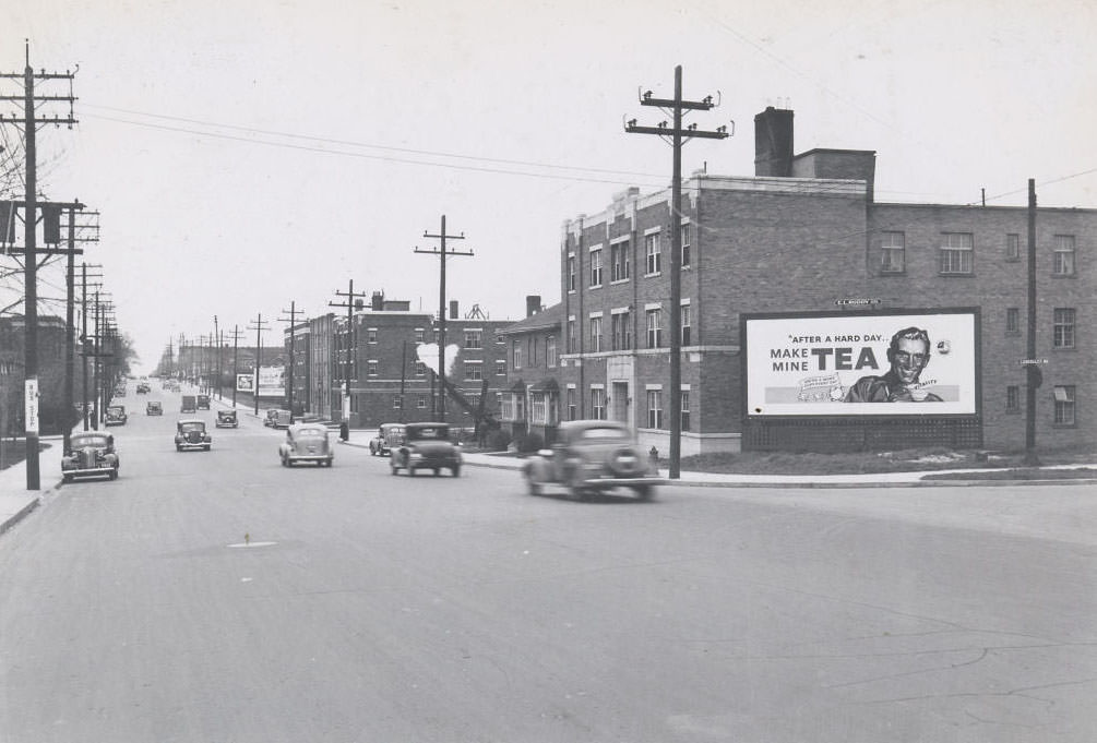 Eglinton Avenue West and Lascelles Boulevard. View is looking south-east, 1936
