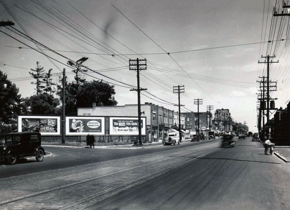 Yonge Street and St. Germain Avenue looking north-west, 1937