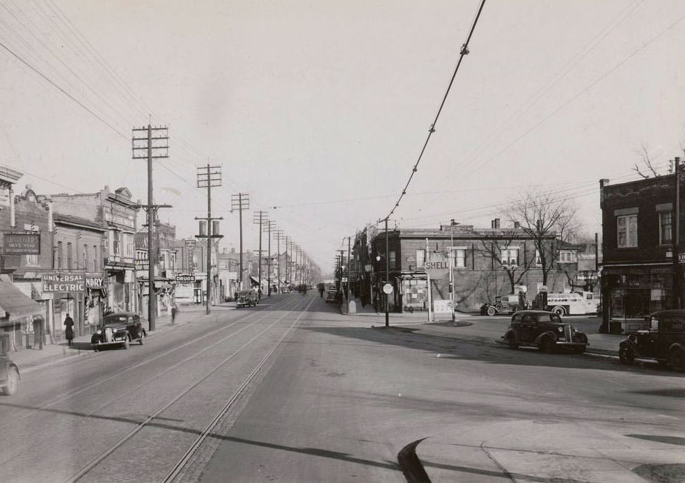Dundas & St. Johns looking east towards Clendenan, 1936