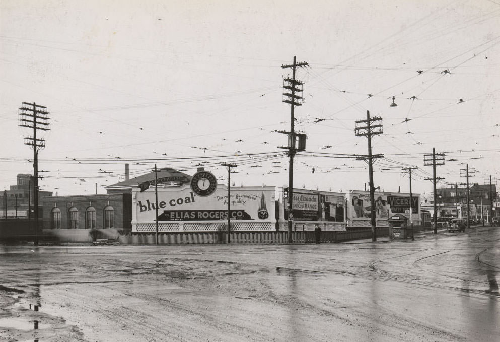 North-west corner of Queen Street West and Roncesvalles Avenue, 1936