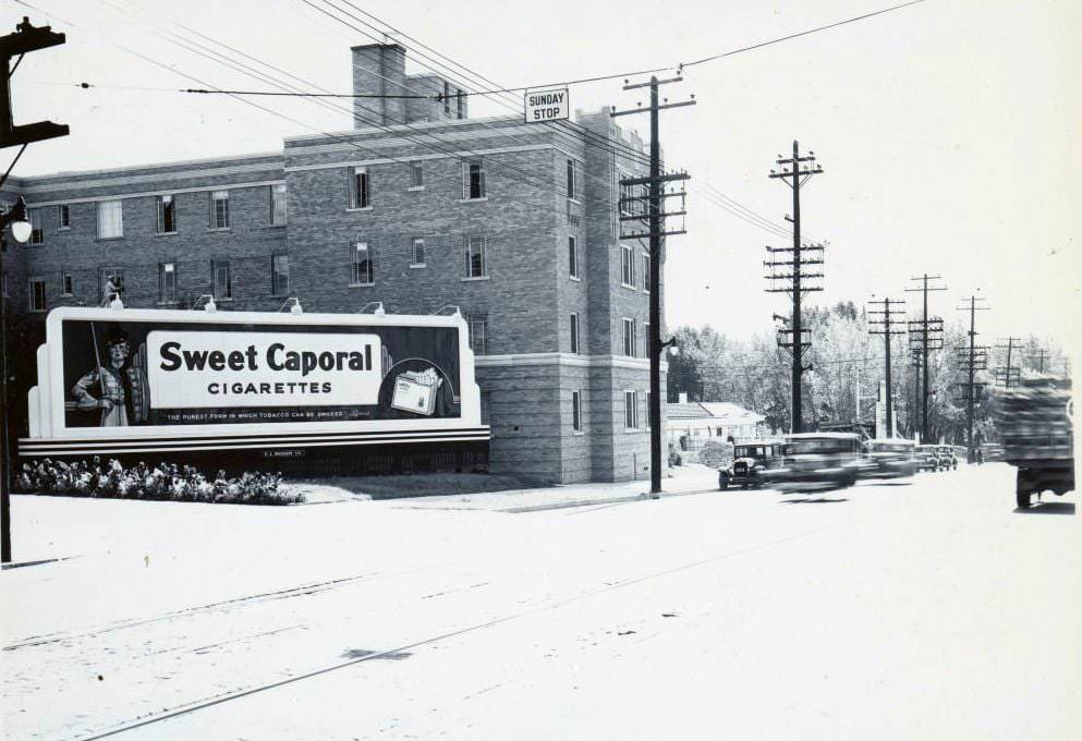 Mark Rowan Yonge Street on east side just north of Lawrence looking southeast, 1938