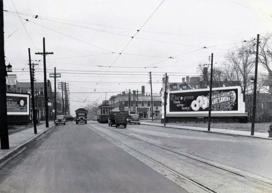 Billboard near Bloor Street East, 1937