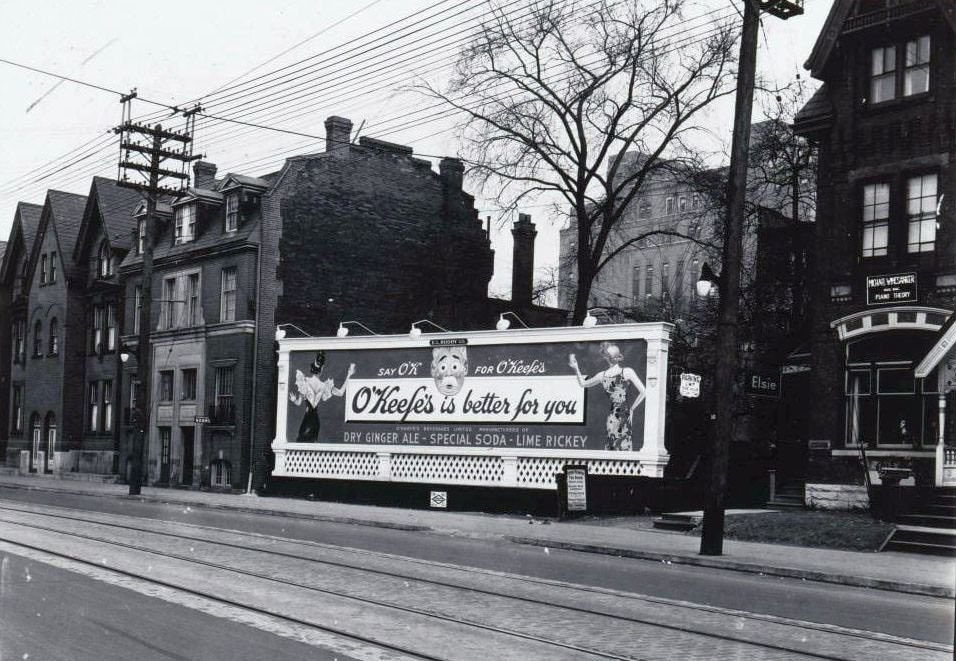 O'Keefe's Dry Ginger Ale, Special Soda, Lime Rickey - College Street, 1937