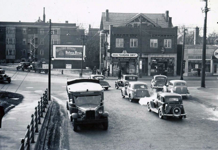 Davenport Road, at Dupont Street looking south, 1938