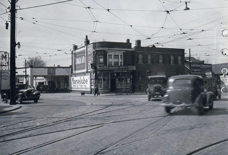 Broadview & Danforth looking northwest, 1938