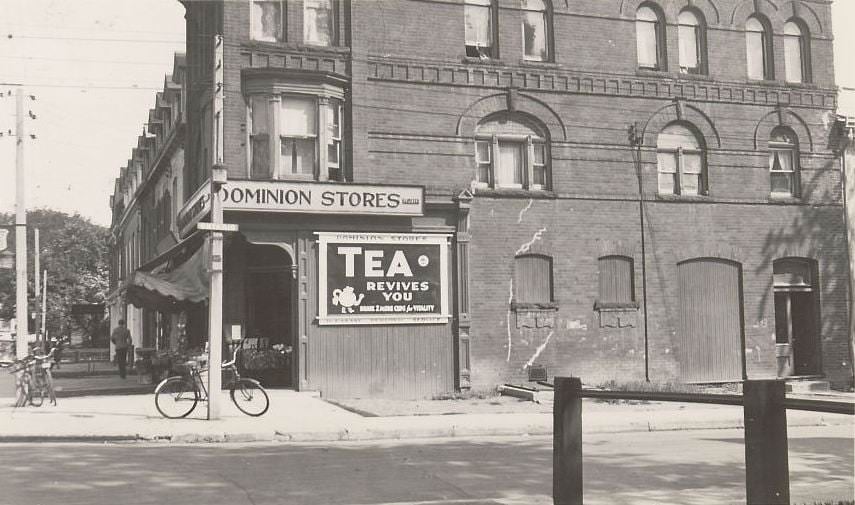 Gerrard Street East and Ontario Street. View is looking east, 1937