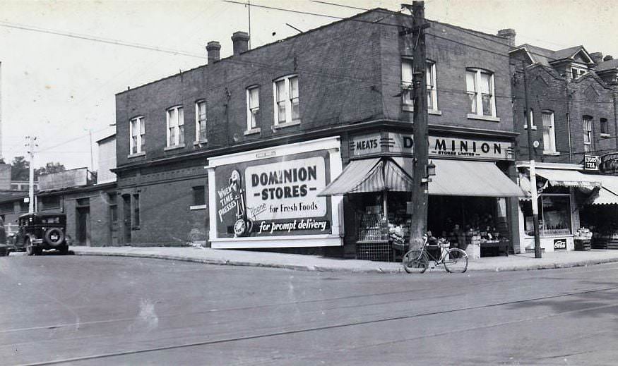 Spadina Road and Dupont Street. View is looking north-east, 1937