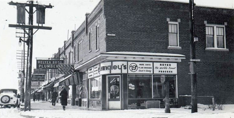 Bloor Street West and Willard Avenue, north-west corner, 1939