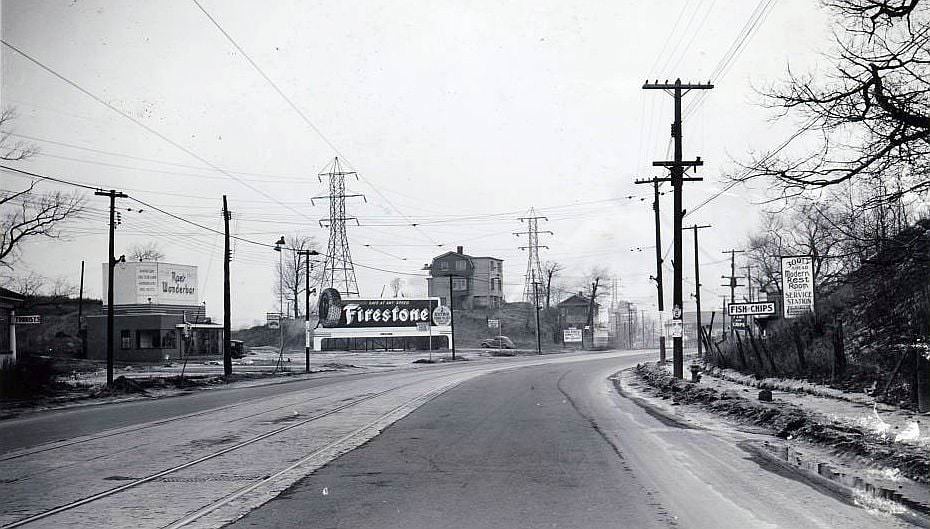 Tony Solimine Lakeshore near Humber loop, looking eastward, 1937