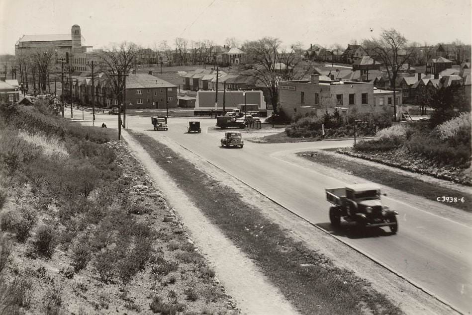 Looking southwest to Bathurst & Eglinton, 1939
