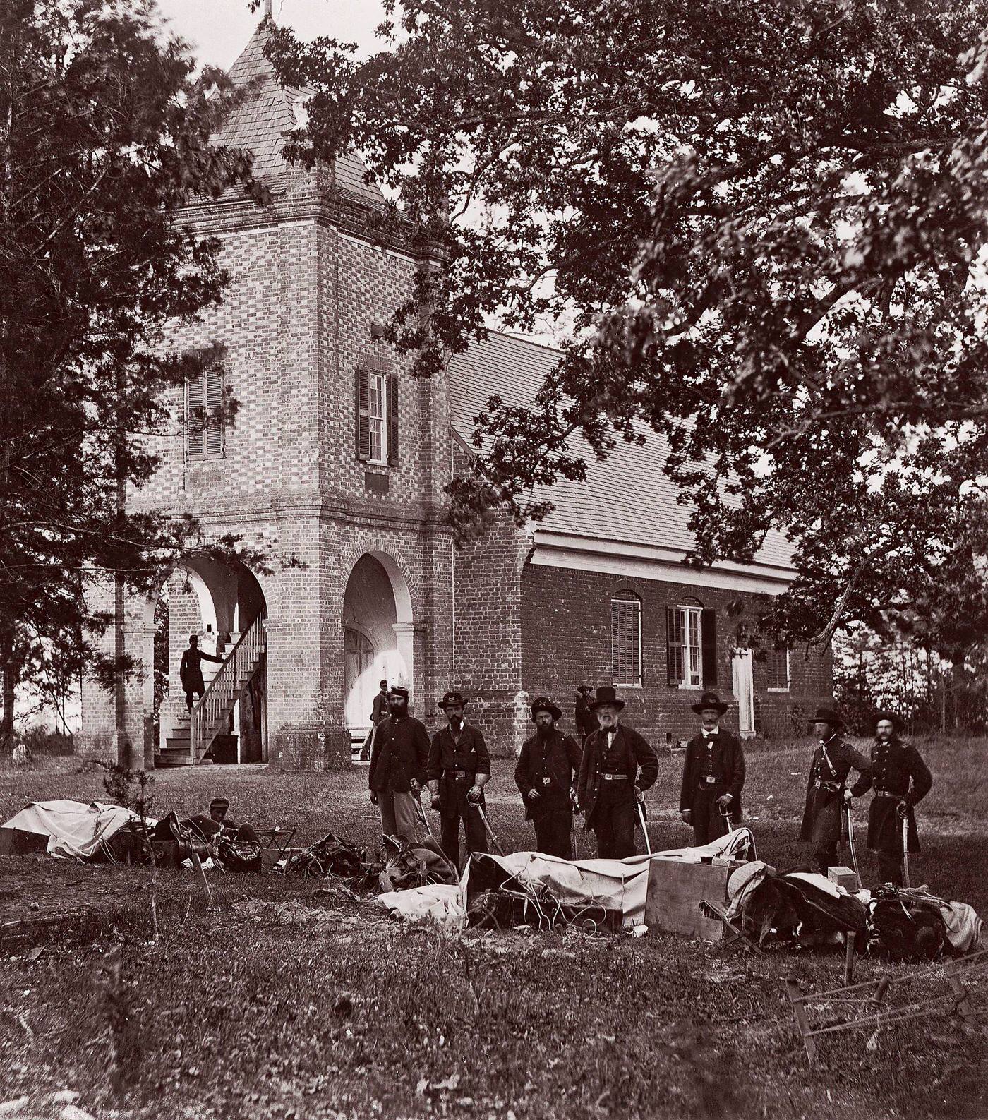 St. Peter's Church near White House, Where Washington was Married. General E. V. Sumner and Staff, 1861-65