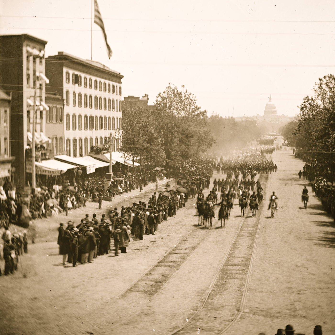 The Grand Review of the Army passing on Pennsylvania Avenue, Washington, D.C., 1865