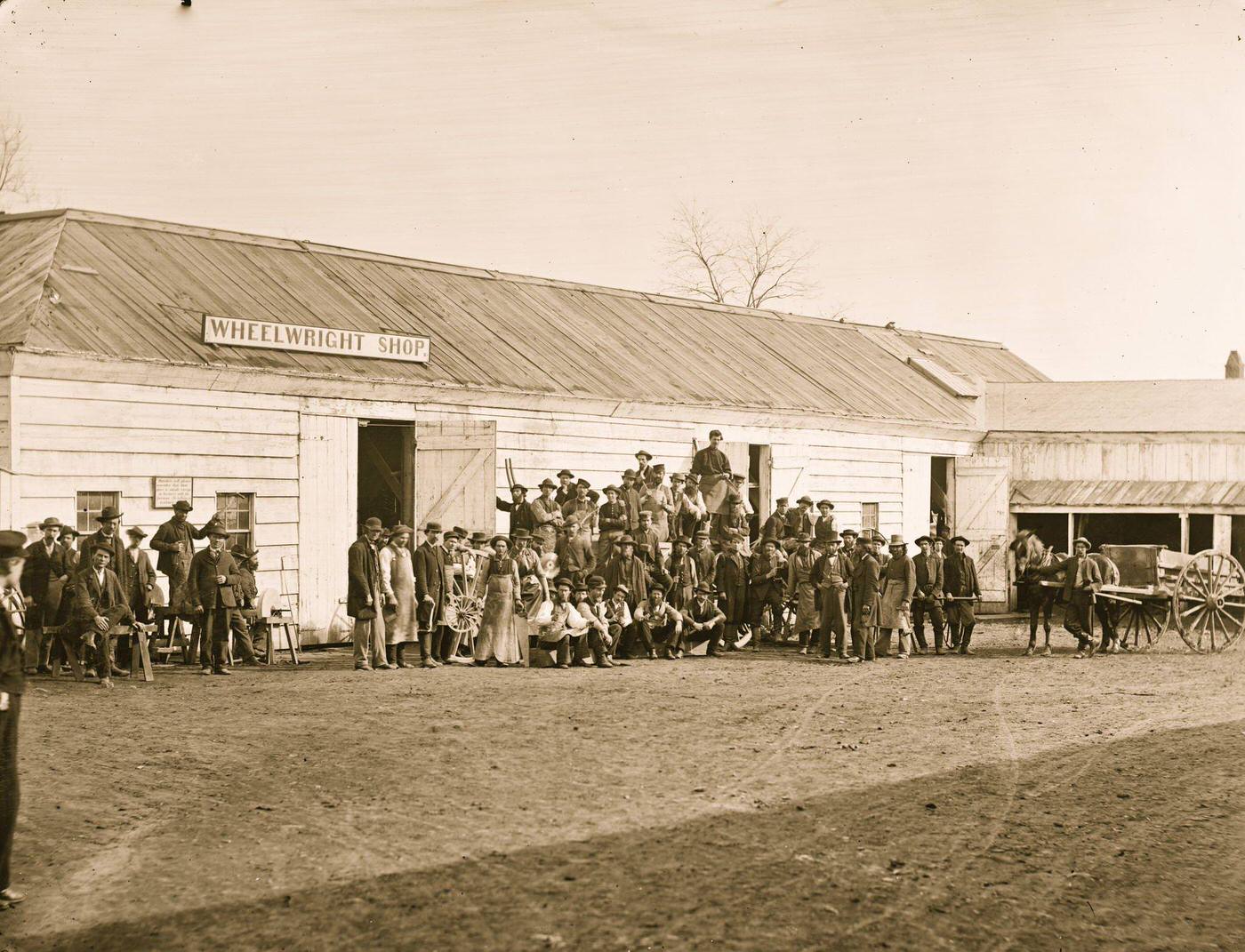 Government repair shops; Wheelwright shop, 1860s
