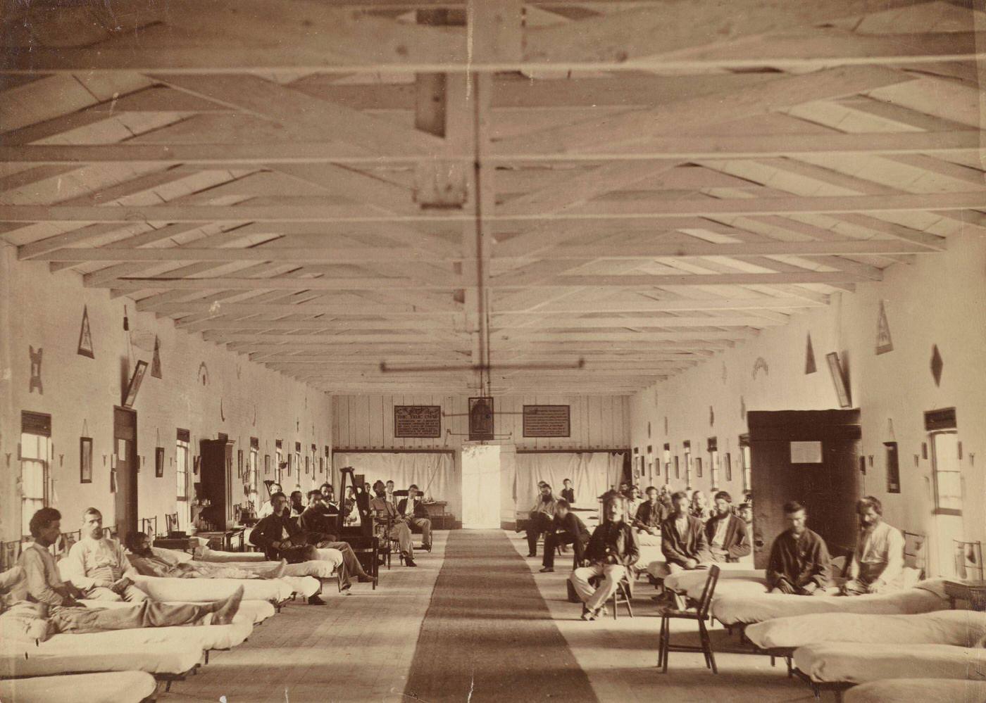 Armory Square Hospital, Interior of Ward K, 1863