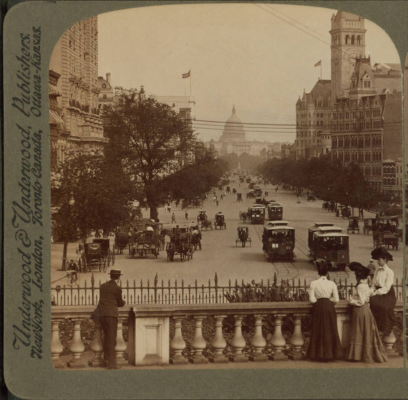 Pennsylvania Avenue, Treasury, S.E. United States Capitol, Washington, D.C, 1865