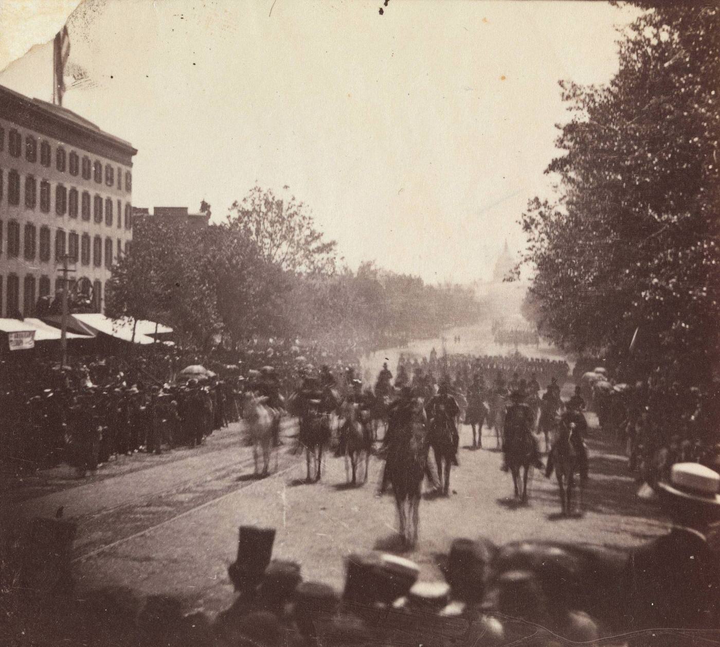 Grand Army Review. Pennsylvania Avenue. Washington D.C., 1865.