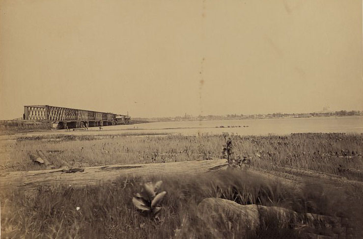 Long Bridge and Washington, 1863