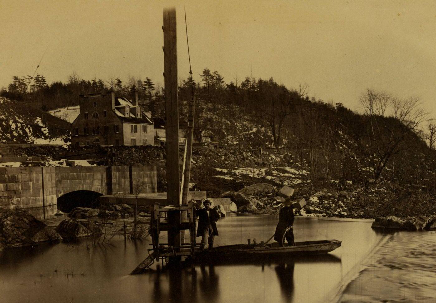 Entrance to Washington Water Works, Great Falls, Potomac River Washington, D.C., 1863