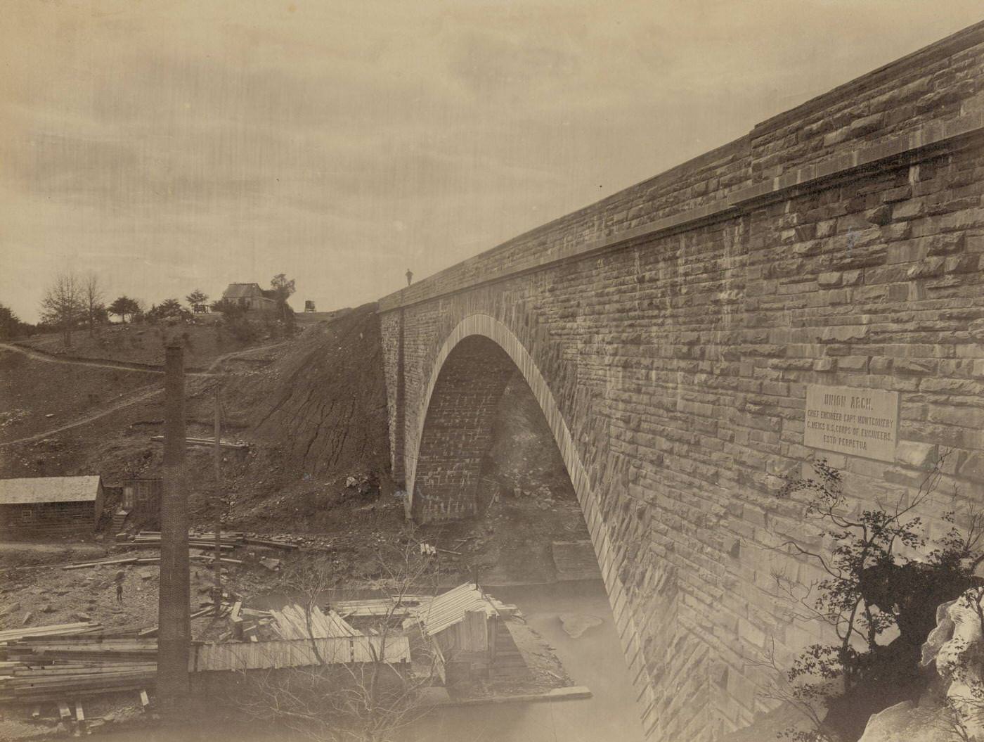 Union Arch, built by Gen. M.C. Meigs, span of 220 feet, 1863