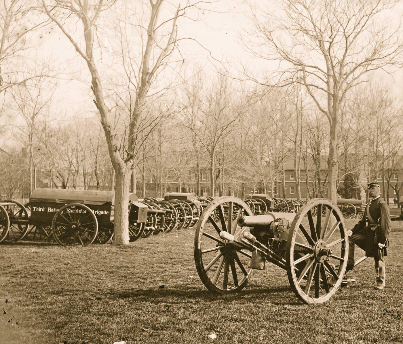 Wizard gun at U.S. Arsenal Washington, D.C., 1863