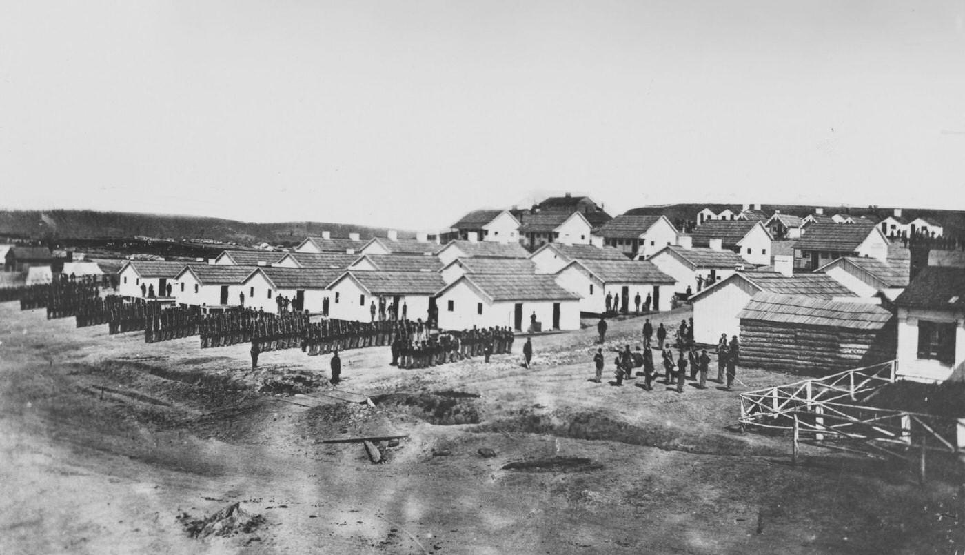 View of a Union encampment near Washington D.C., 1862.