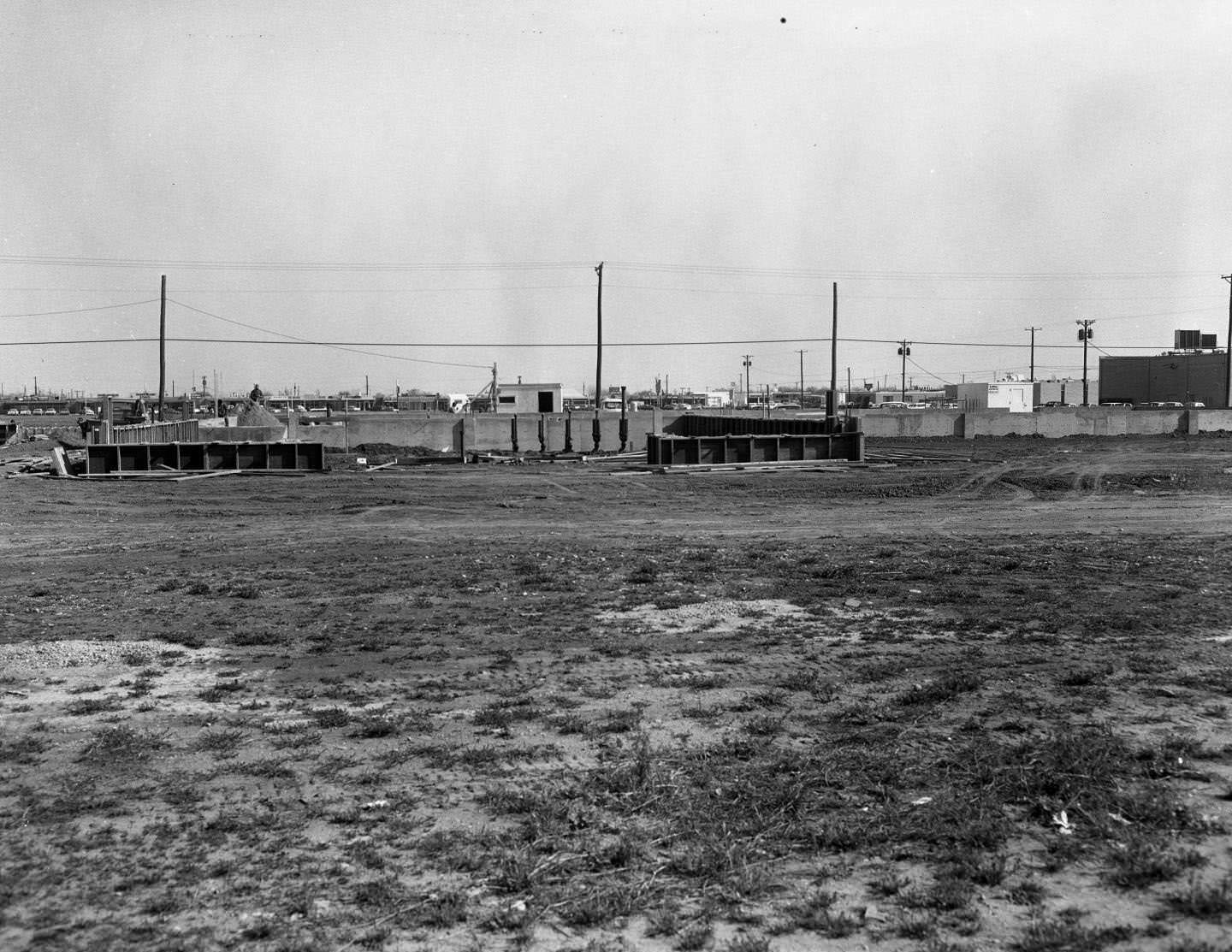 The construction site of the Westwood Theater located on N. 1st in Abilene, Texas, 1959