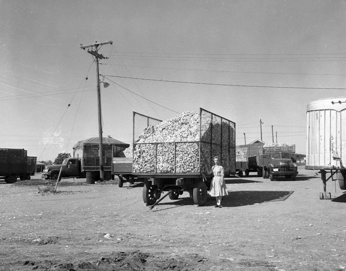 Woman Standing by Truck, 1958