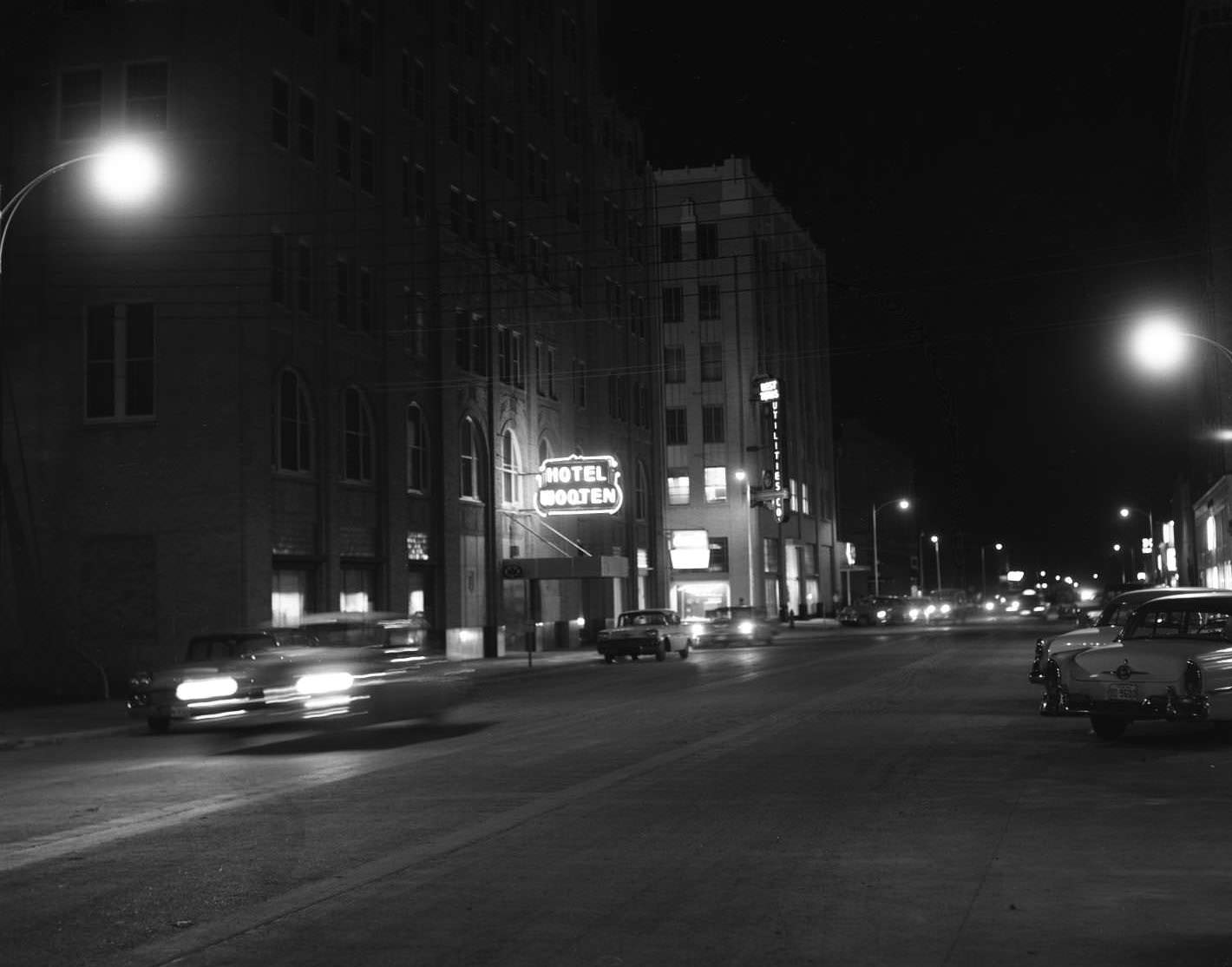 WTU Building and Wooten Hotel, 1955