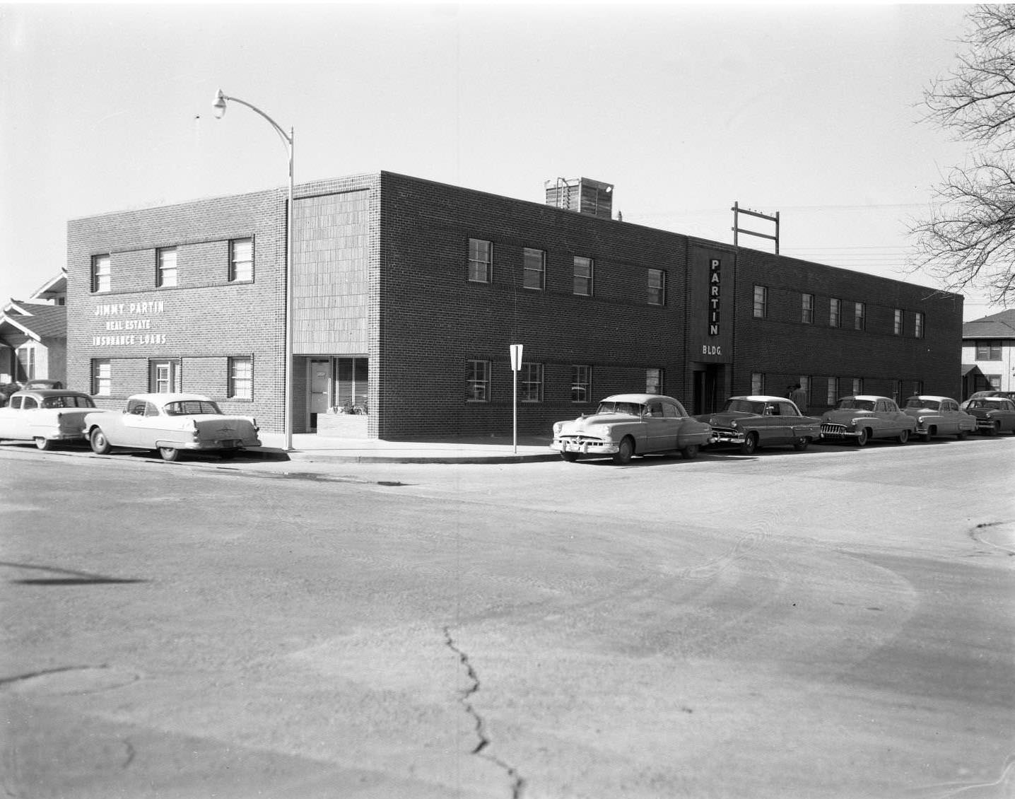 The Partin Real Estate building on N. 4th St. in Abilene, 1956.