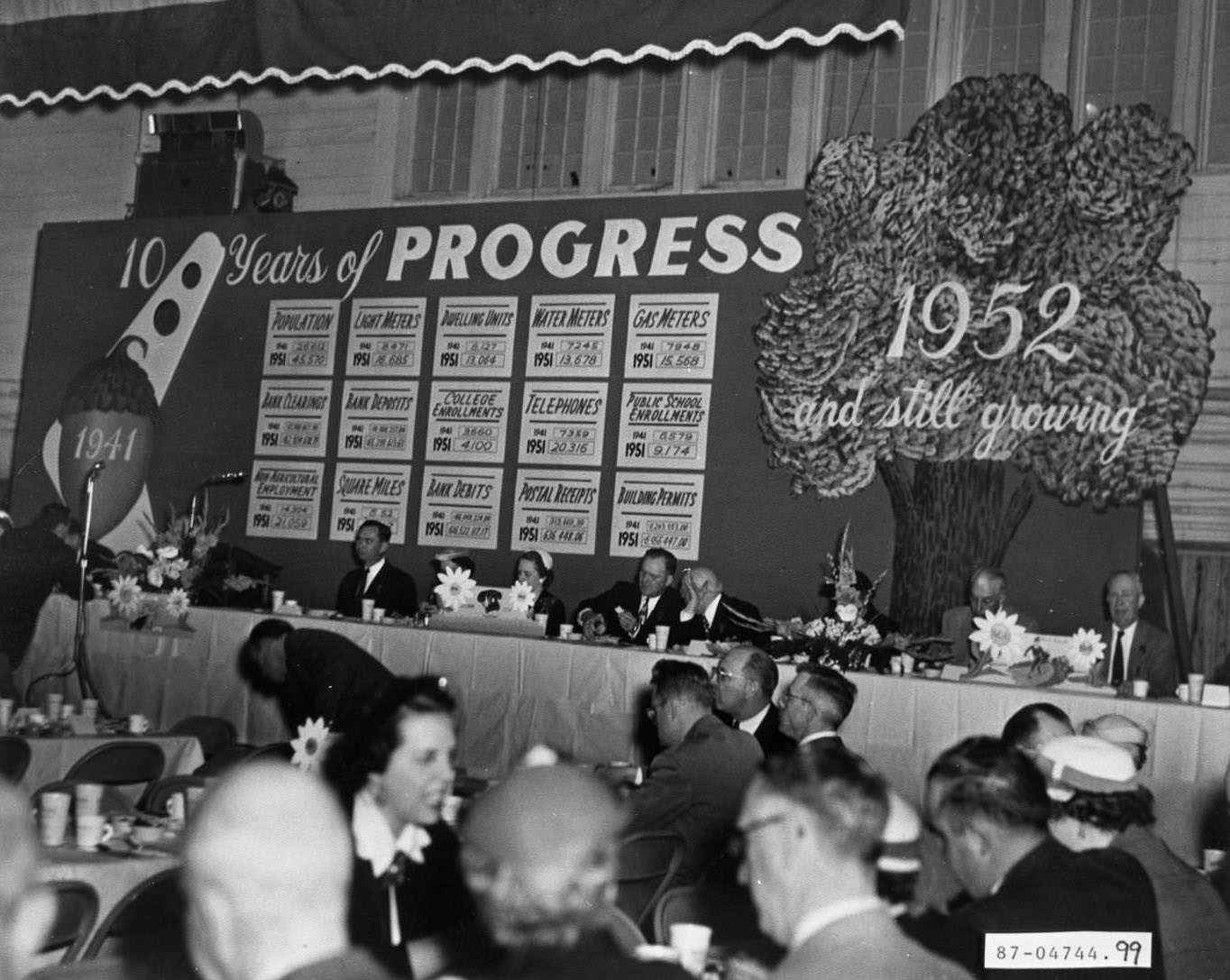 People at a Banquet Celebrating Progress, 1952