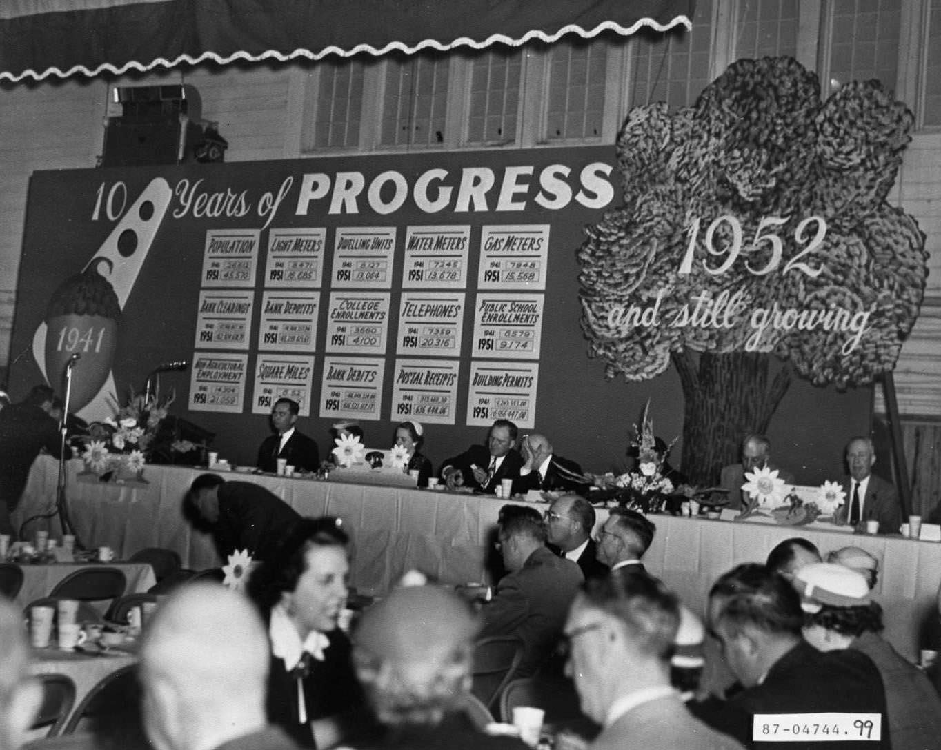 People at a Banquet Celebrating Progress, 1952