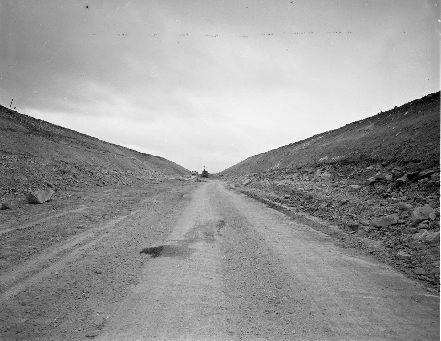 Construction on a water ditch at Lake Ft. Phantom Hill, 1957