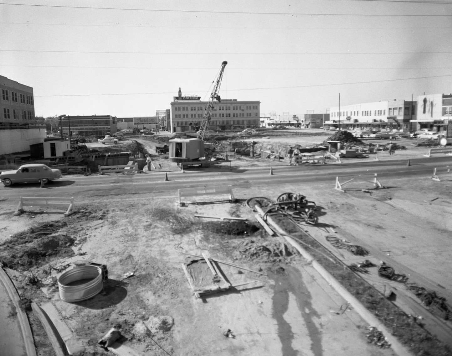 Road Construction at the Underpass, 1957